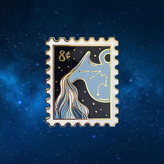 Zodiac Aquarius Enamel Pin
