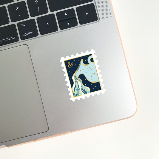 Zodiac Aquarius Stamp Sticker