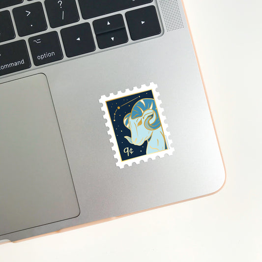 Zodiac Aries Stamp Sticker