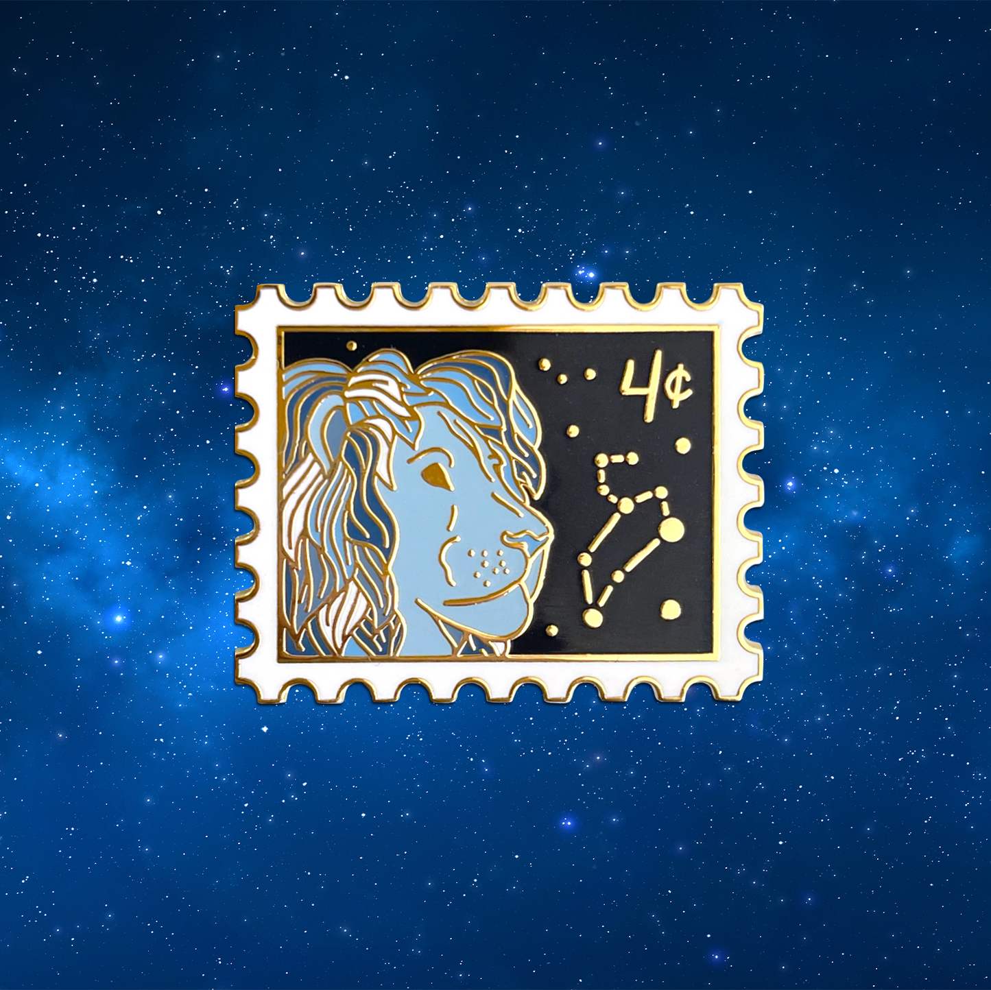 Zodiac Leo Enamel Pin