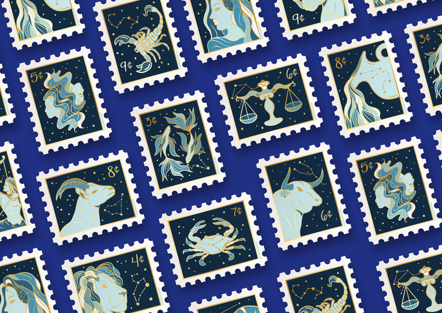 Zodiac Taurus Stamp Sticker