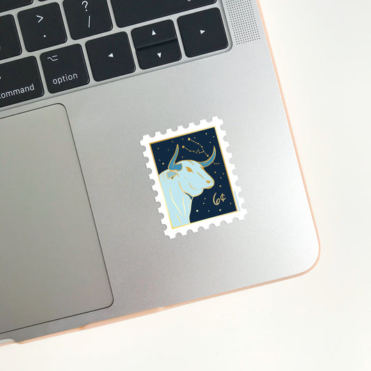 Zodiac Taurus Stamp Sticker