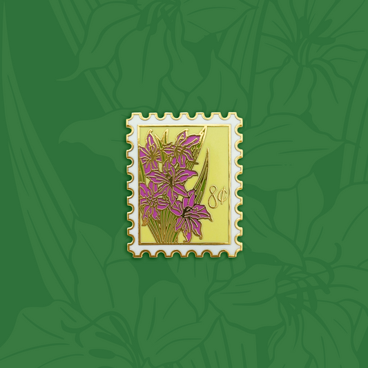 Gladiolus (August) Birth Month Enamel Pin