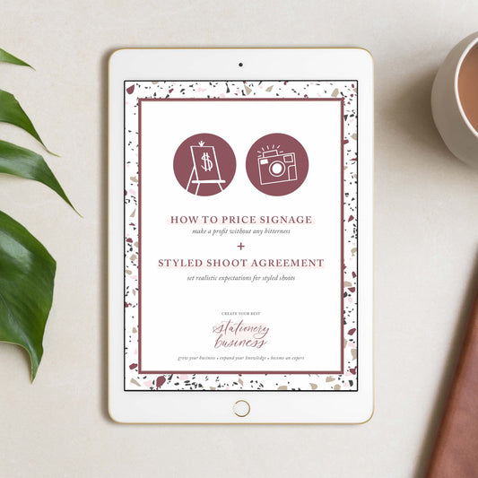 BUNDLE: How to Price Wedding Signage + Styled Shoot Agreement