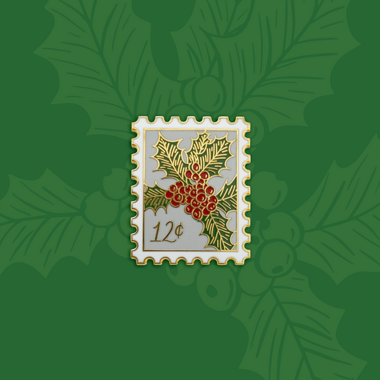 Holly (December) Birth Month Enamel Pin
