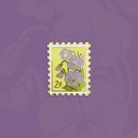 Violets (February) Birth Month Enamel Pin