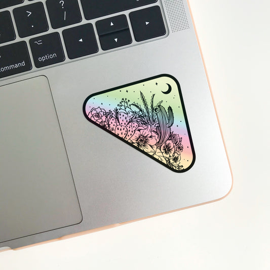 Holographic Desert Flowers Sticker