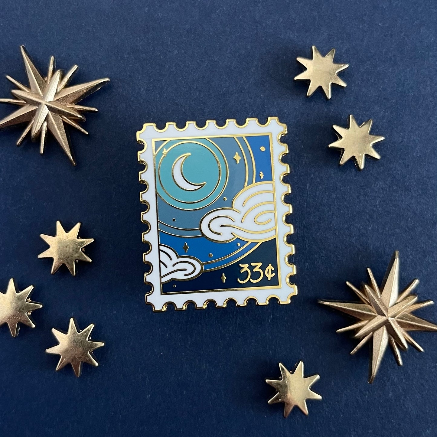 Crescent Sky Enamel Pin