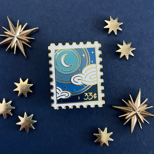 Crescent Sky Enamel Pin