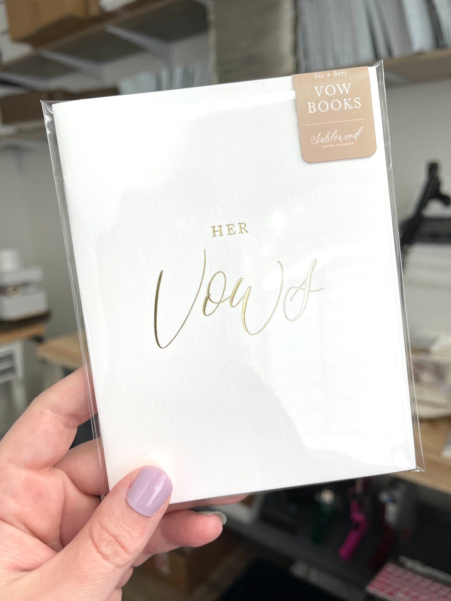 Gold Foil Vow Books – Set of 2