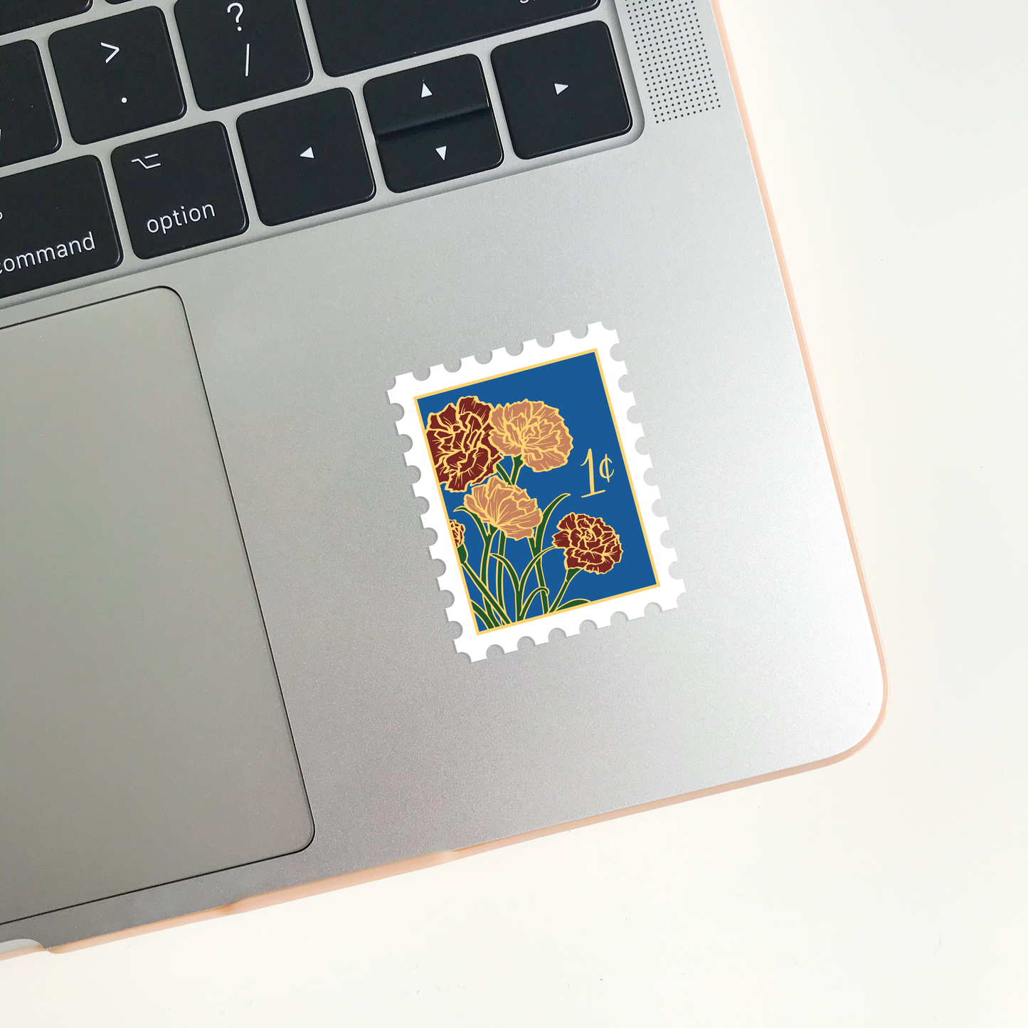 January Carnation Birth Month Stamp Sticker