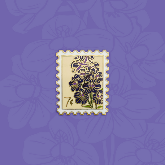 Larkspur (July) Birth Month Enamel Pin