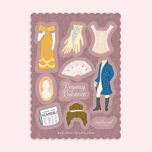 Regency Romance Sticker Sheet