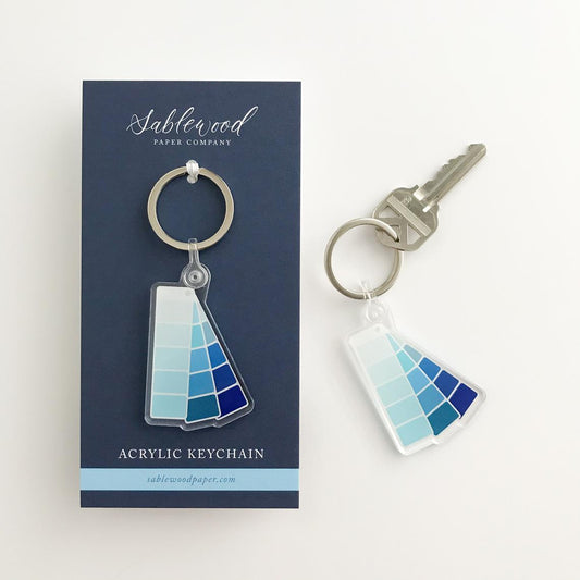 Shades of Blue Acrylic Keychain