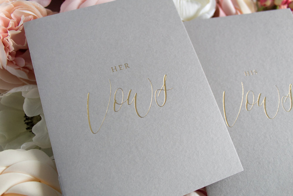 Soft Gray Vow Books – Set of 2