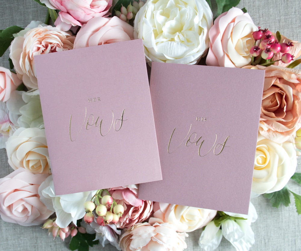 Dusty Rose Vow Books – Set of 2