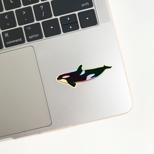 Holographic Orca Sticker