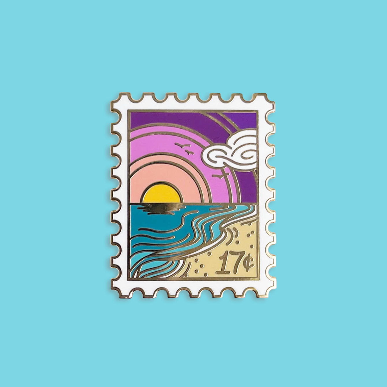Sunset Shore Enamel Pin