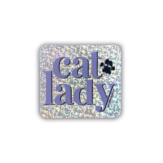 Cat Lady Glitter Sticker