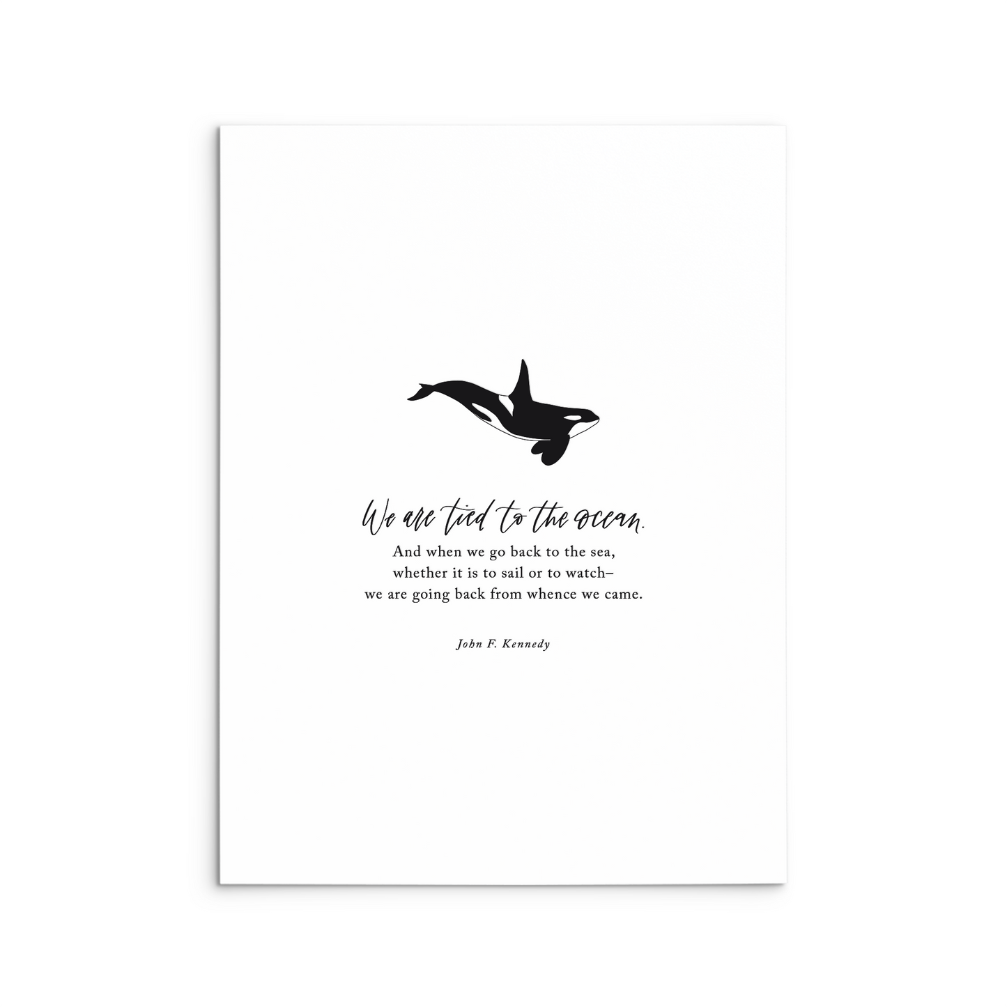 JFK Orca Conservation Letterpress Print