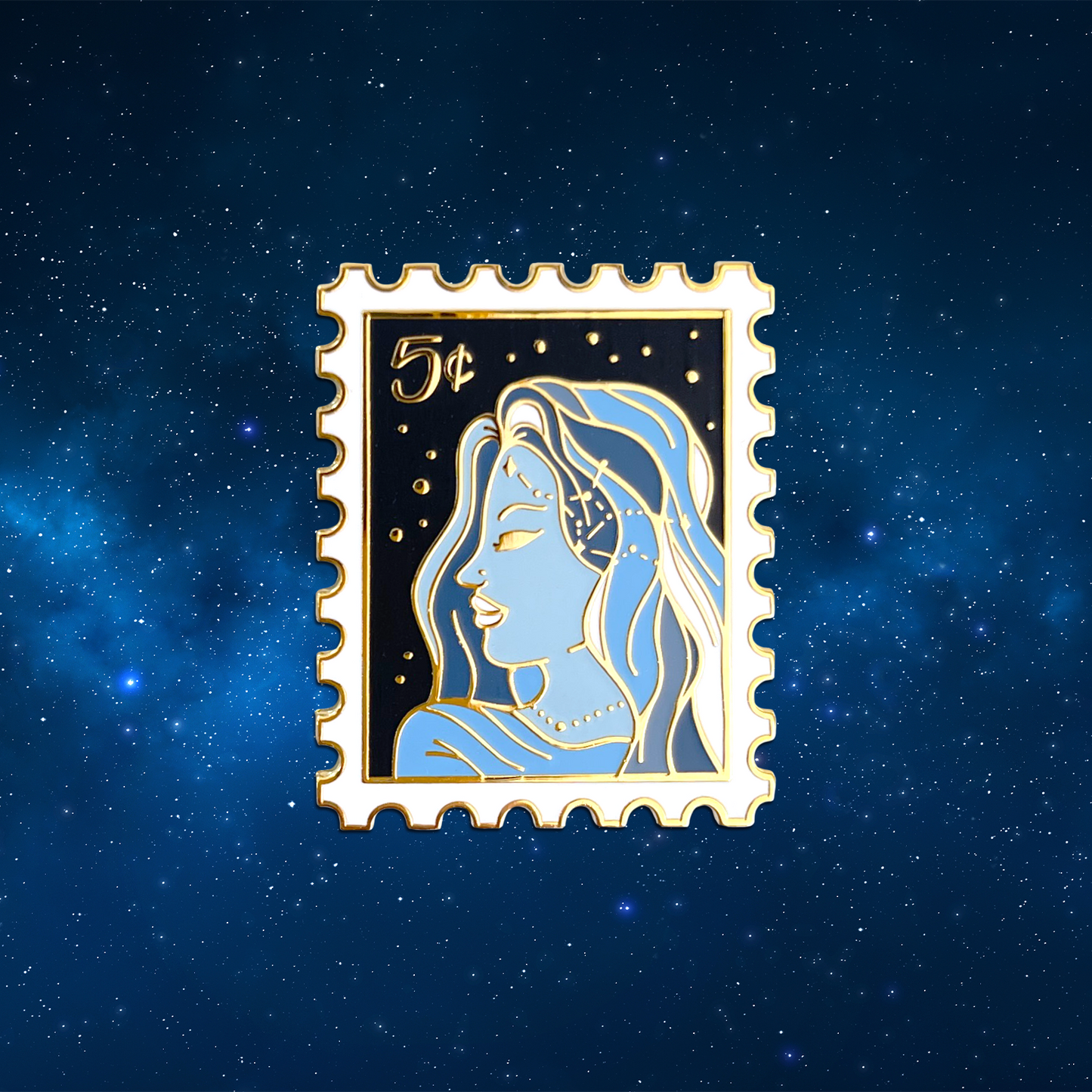 Virgo Zodiac Stamp Enamel Pin