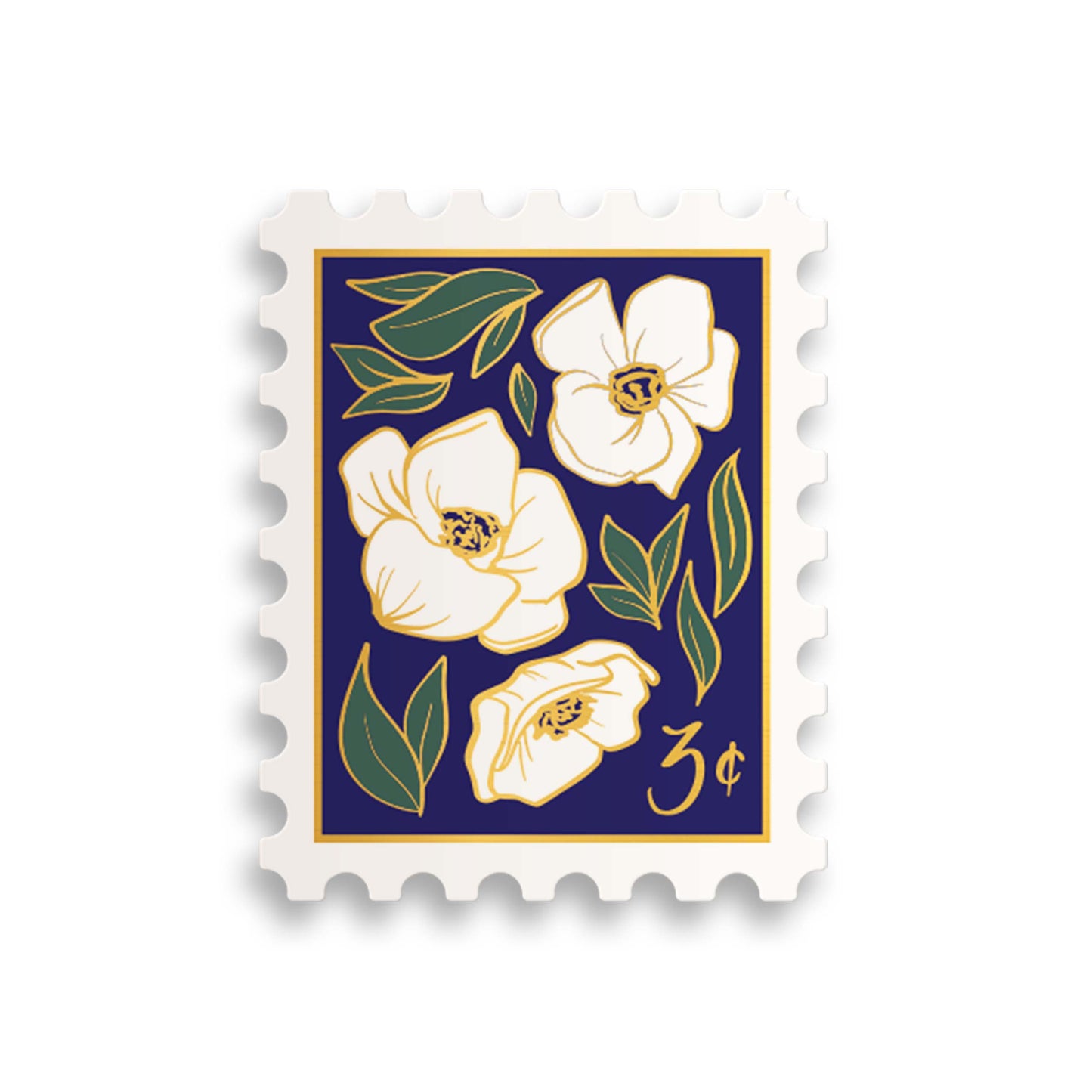 Anemone Postage Stamp Sticker