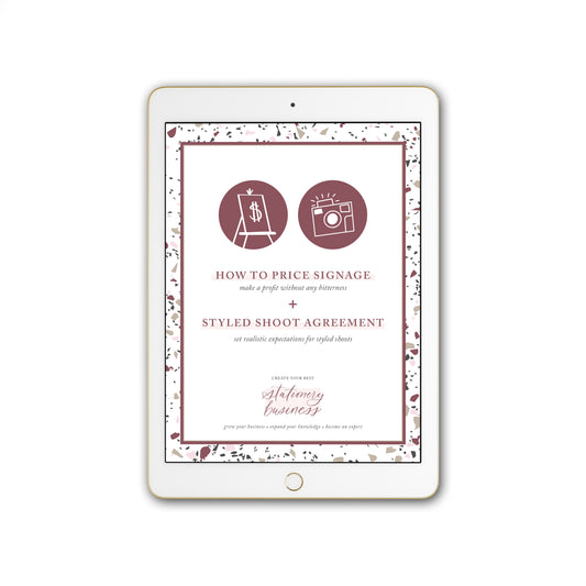 BUNDLE: How to Price Wedding Signage + Styled Shoot Agreement