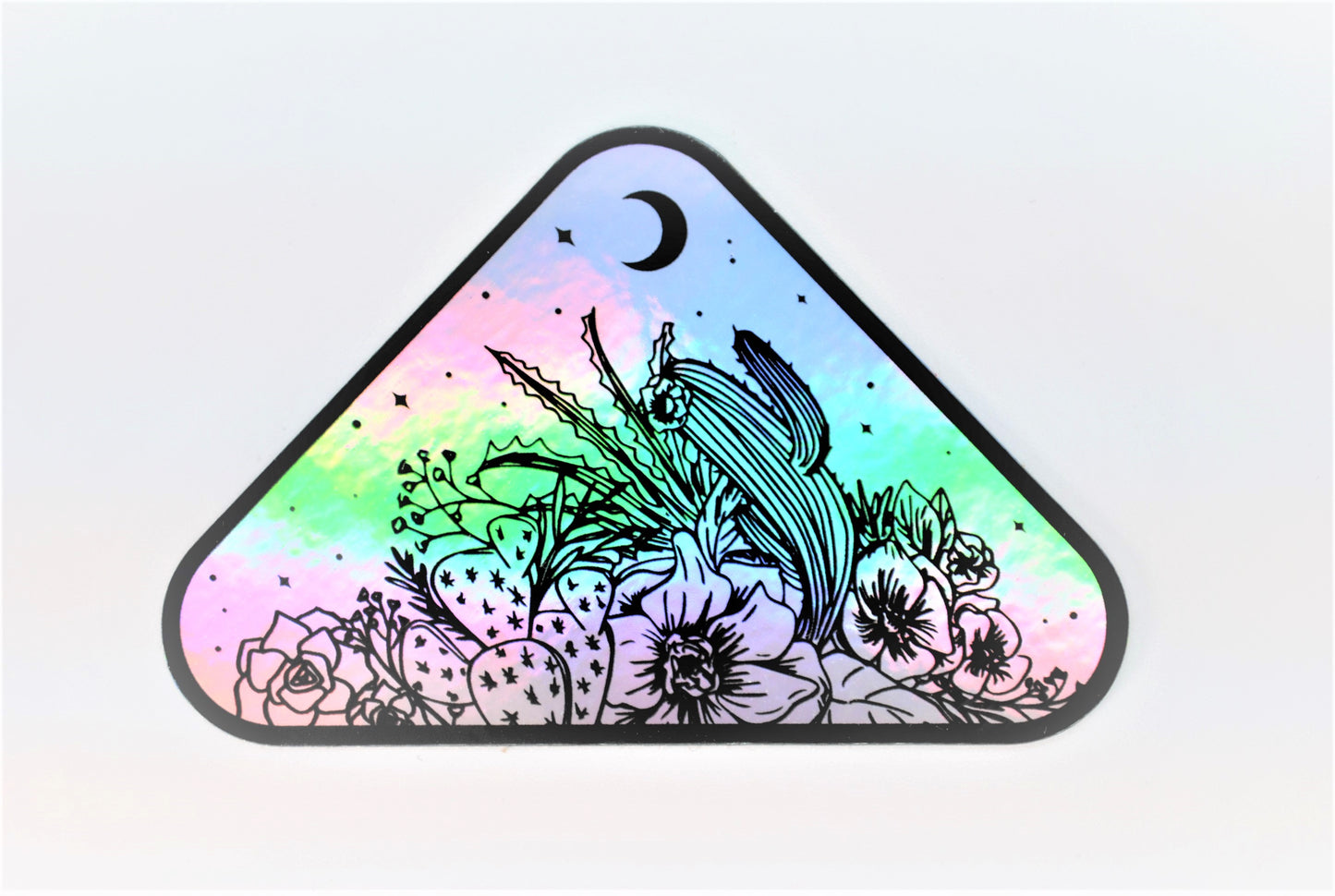 Holographic Desert Flowers Sticker
