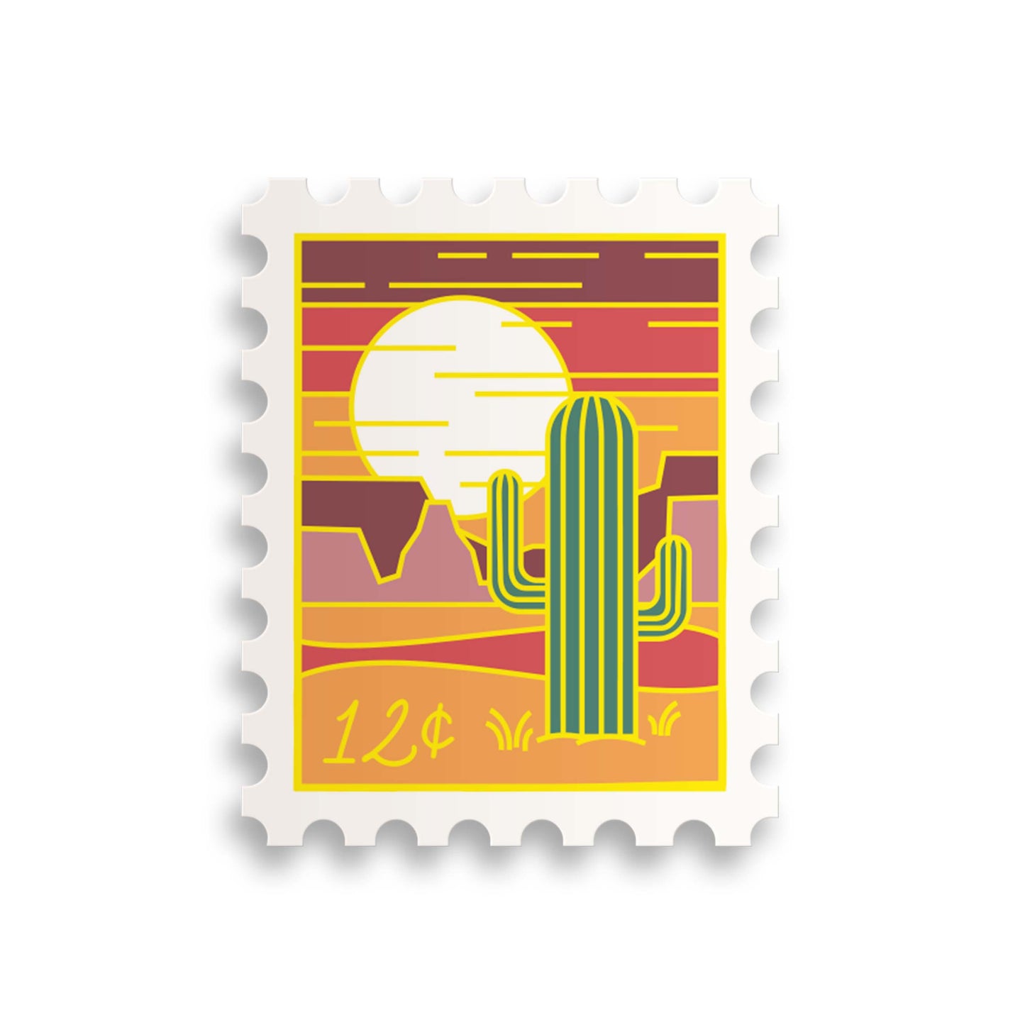Desert Oasis Stamp Sticker