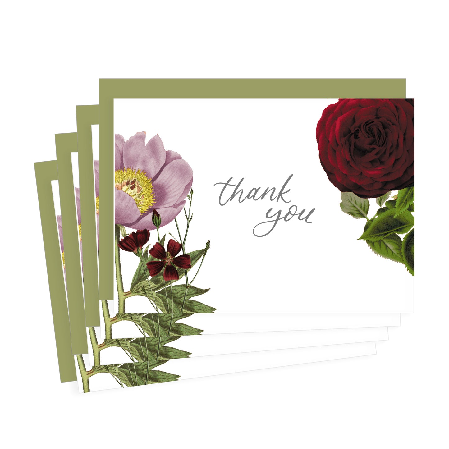 Romantic Thank You Card - Boxed Set of 8