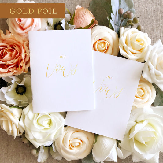 Gold Foil Vow Books – Set of 2