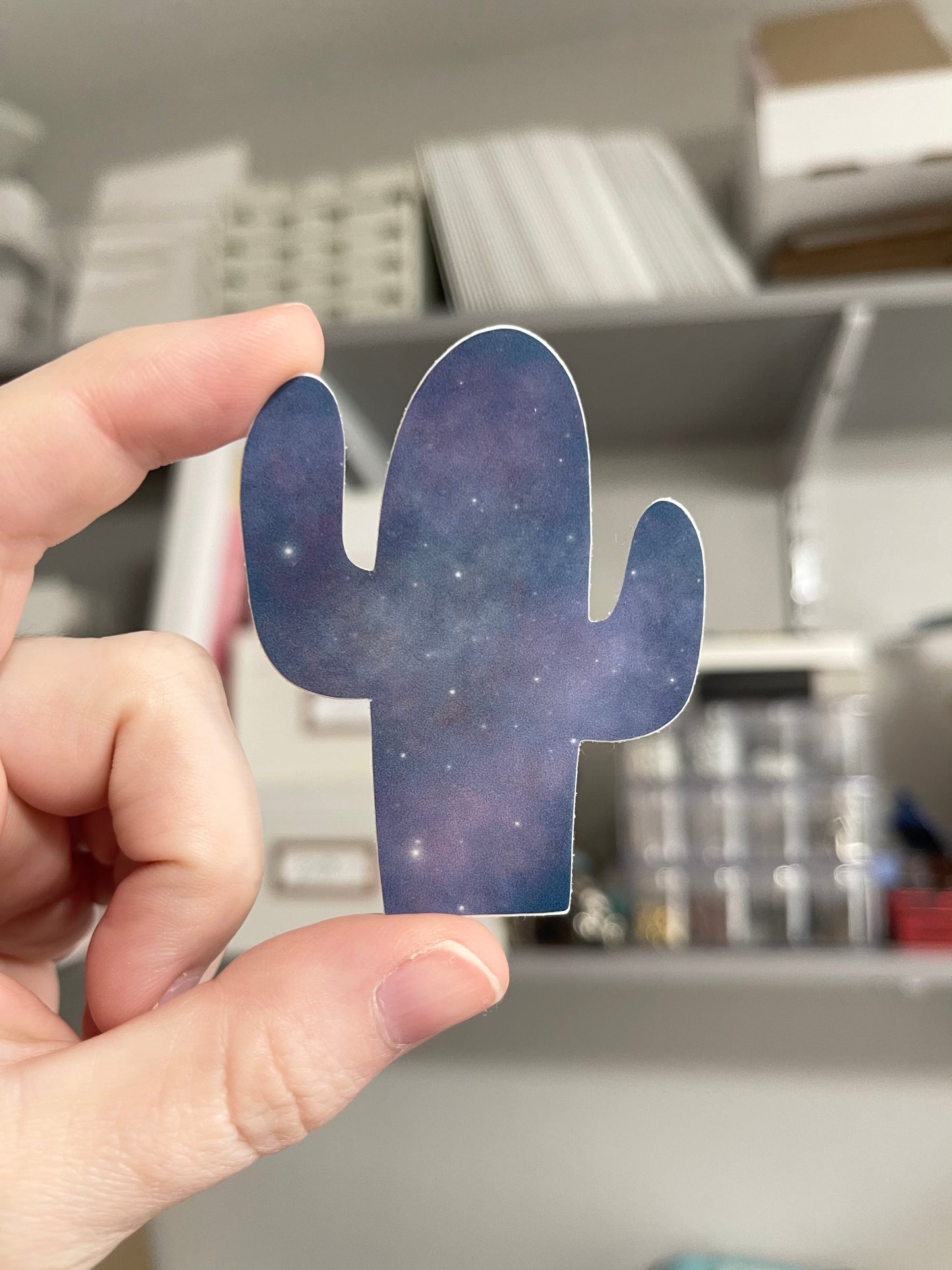 Galaxy Cactus Sticker