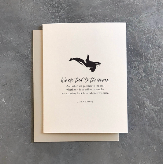 Orca Conservation Letterpress Card