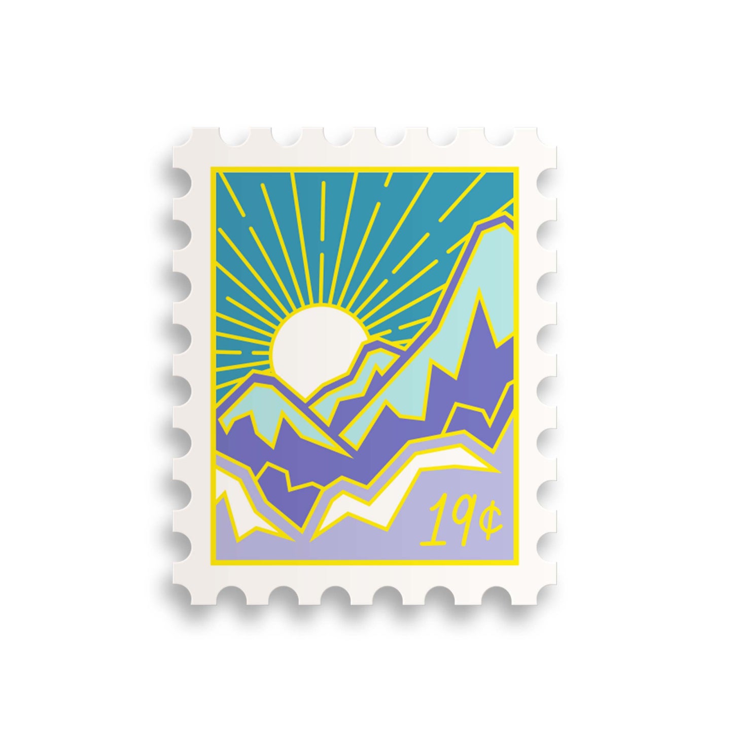 Sunny Slopes Stamp Sticker
