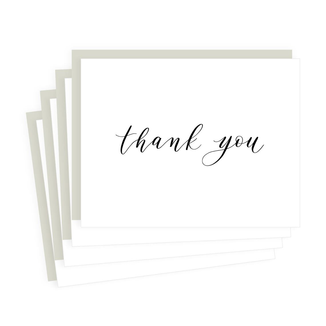 Classic Thank You Letterpress Cards – Boxed Set of 8