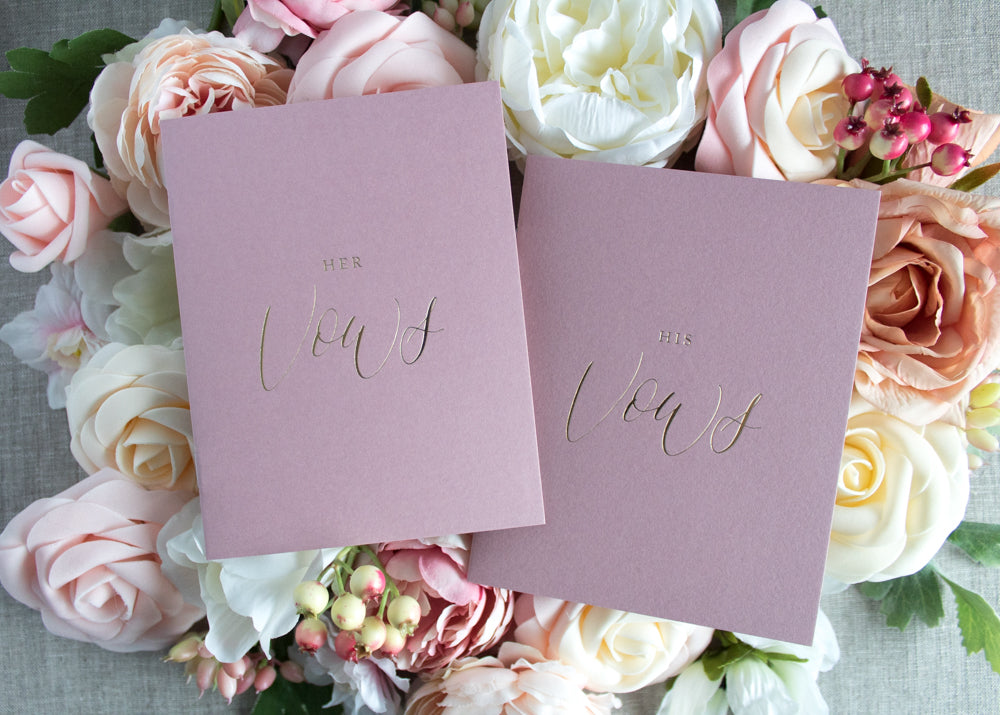 Dusty Rose Vow Books – Set of 2