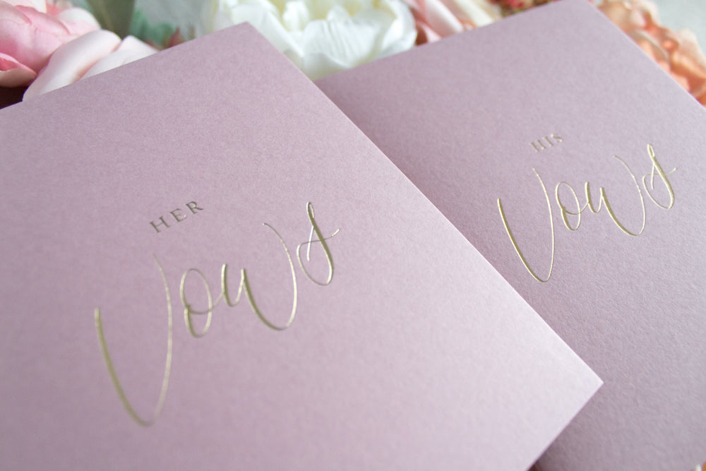 Dusty Rose Vow Books – Set of 2