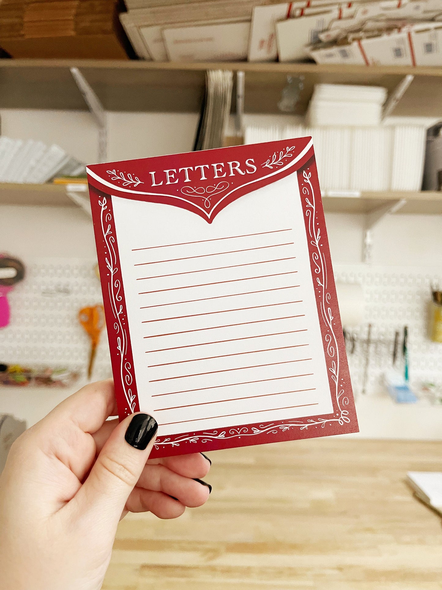 Red Letter Day Notepad // lined notepad / letters notepad / to-do list / grocery list / desktop notepad / fun notepad / notes / memo