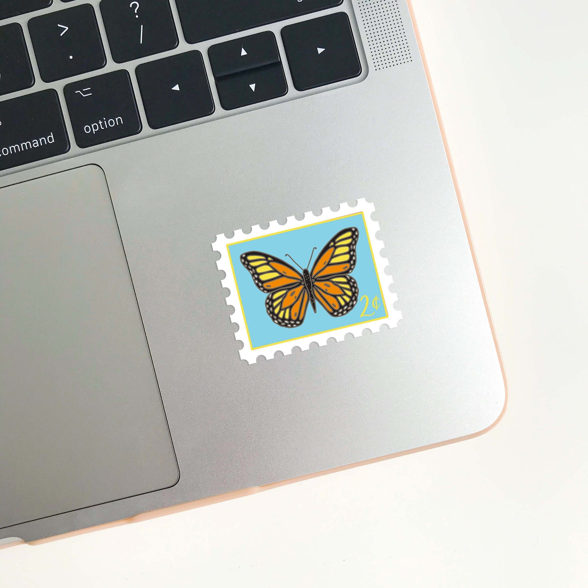 Monarch Butterfly Stamp Sticker // butterfly sticker / monarch / animal sticker / stamp sticker / laptop sticker / notebook sticker