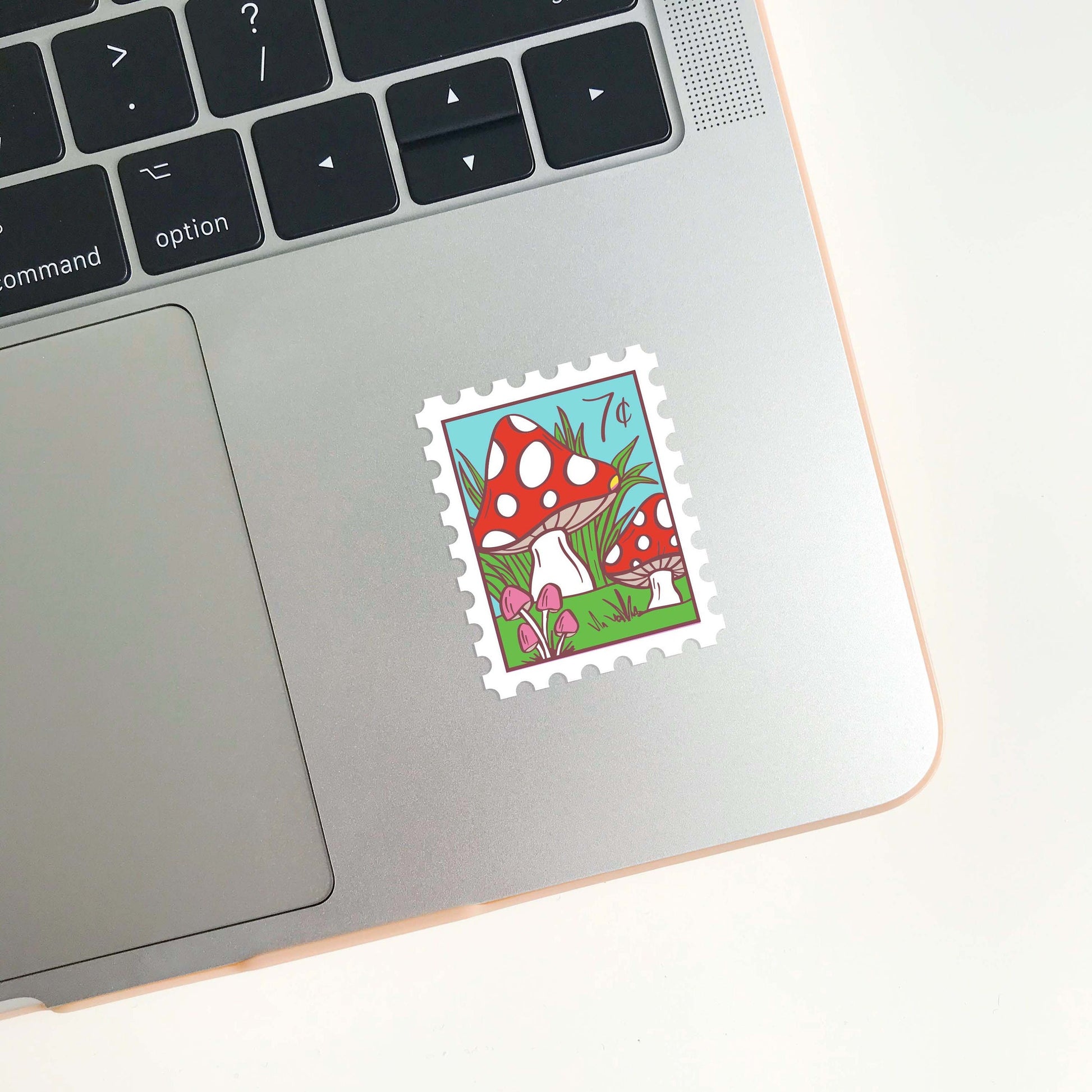 Mushroom Stamp Sticker // mushroom sticker / colorful sticker / stamp sticker / laptop sticker / notebook sticker / fungi sticker