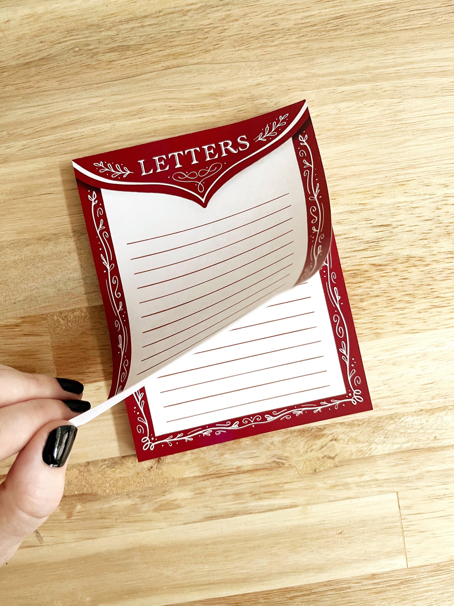 Red Letter Day Notepad // lined notepad / letters notepad / to-do list / grocery list / desktop notepad / fun notepad / notes / memo