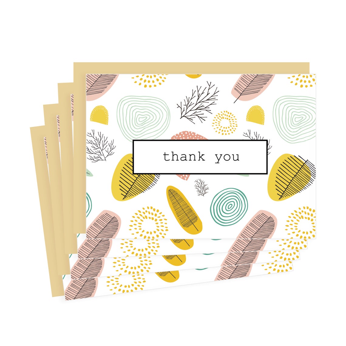 Modern Thank You Card - Boxed Set of 8