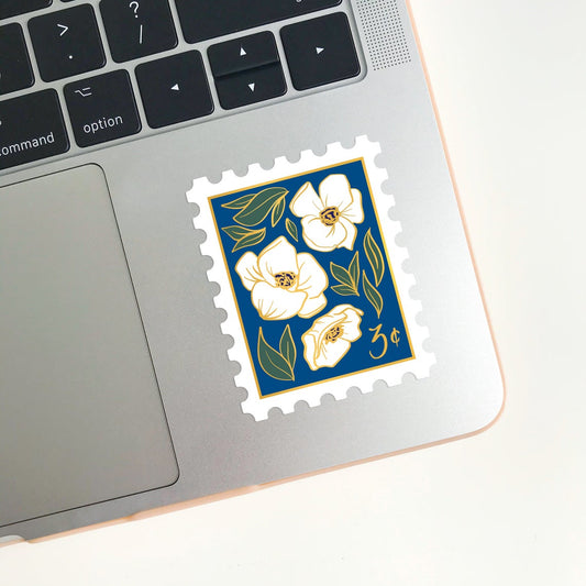 Anemone Postage Stamp Sticker