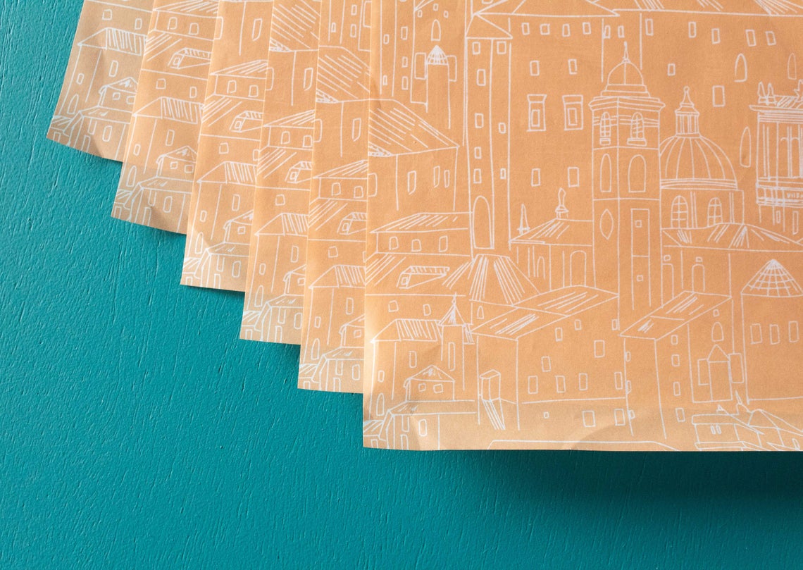 Terra Cotta City Tissue Paper – Pack of 6
